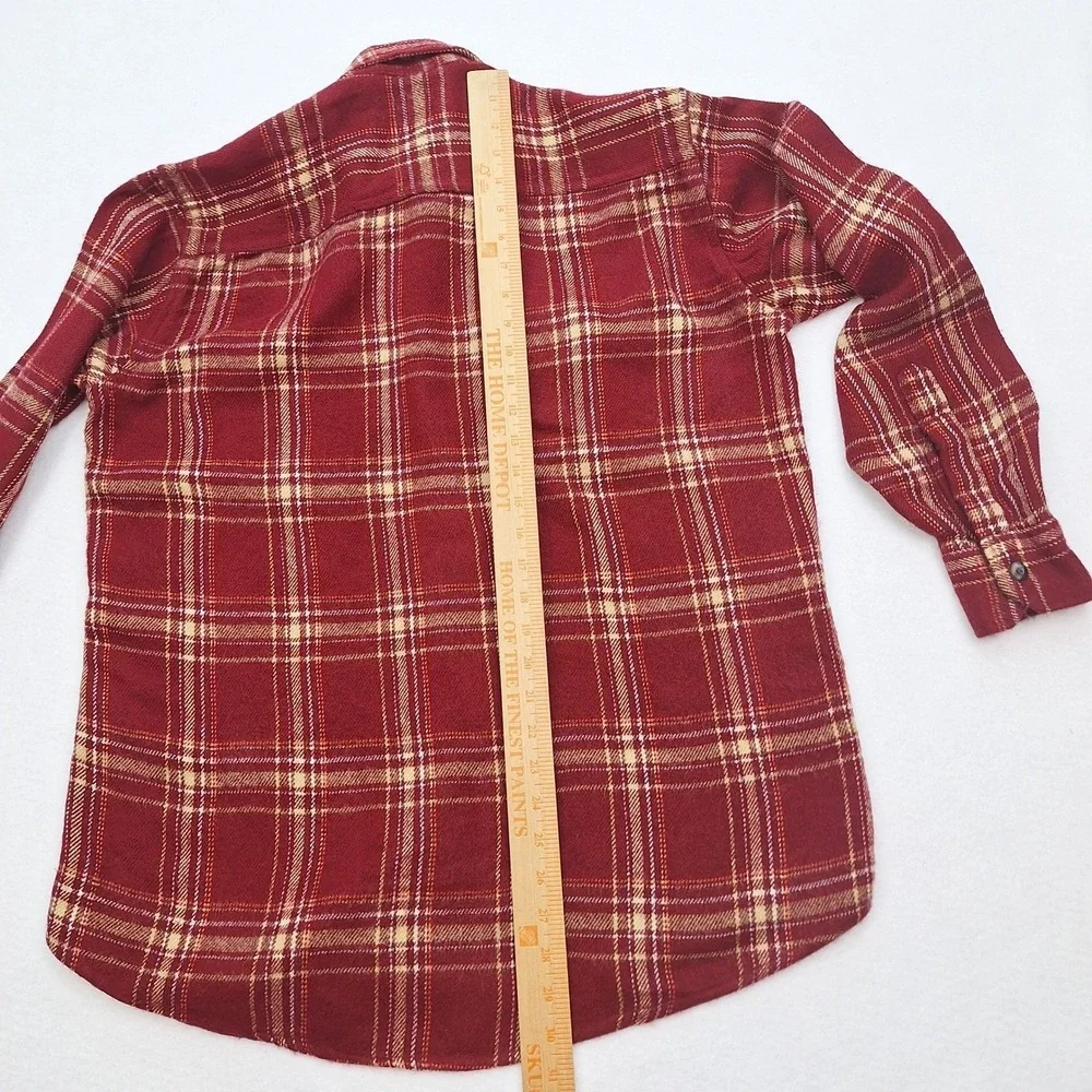 Levi Strauss & Co Shirt Mens 2XL Red Plaid Flannel Long Sleeve Slim Fit Heritage